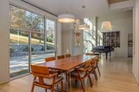 Spacious dining room allows plenty of room to host large parties.