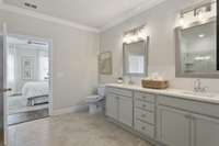 Tile Shower + Quartz Countertops in Primary Bath