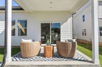 *Different Community / Not the same yard* The rear patio offers a perfect backdrop to Music City's evening stars.