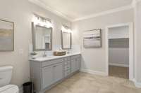 Tile Shower + Quartz Countertops in Primary Bath