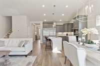 Host loved ones in the true heart of this home.