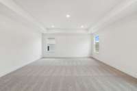 The Owner's Bedroom is located on the 2nd floor and includes a tray ceiling with recessed lighting!