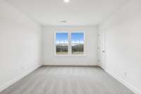 Bedroom #3 measures 14' x 12' and shares a Jack and Jill bathroom with Bedroom #4.