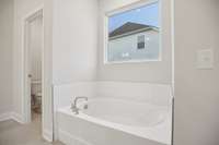 Enjoy a peaceful soak in the owner’s bath with a generously sized soaking tub, ideal for relaxation and rejuvenation.