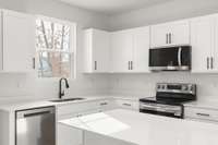 Imagine ending your day at your spacious kitchen island!