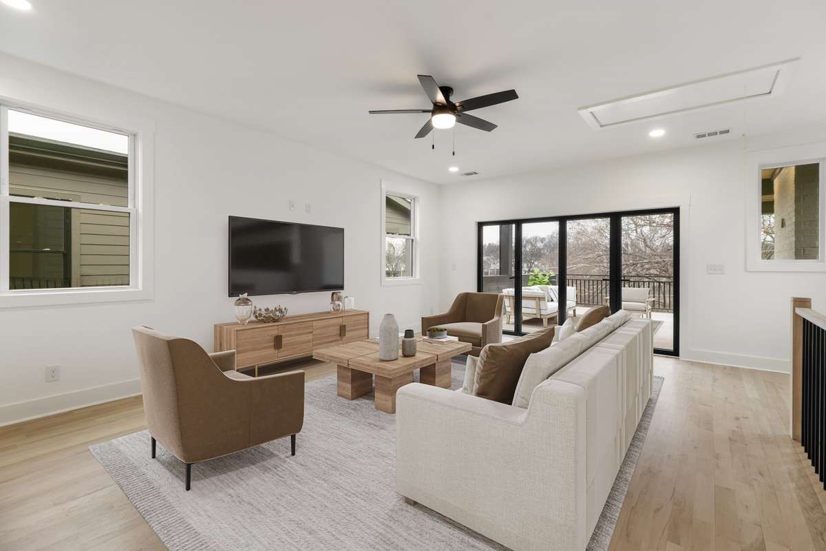 Virtually staged photo of third floor bonus room