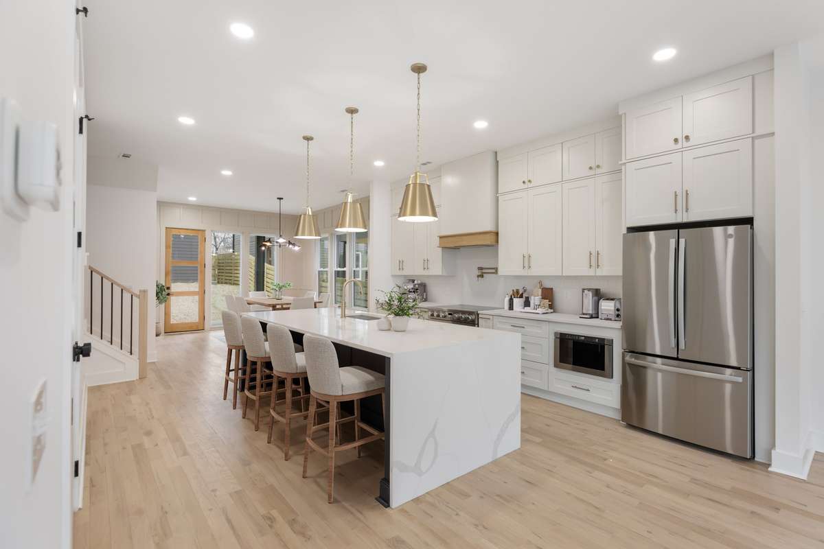 Virtually staged photo of kitchen