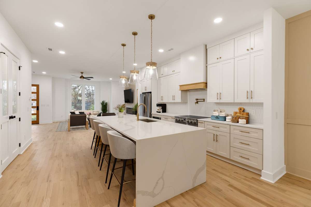 Virtually staged photo of kitchen