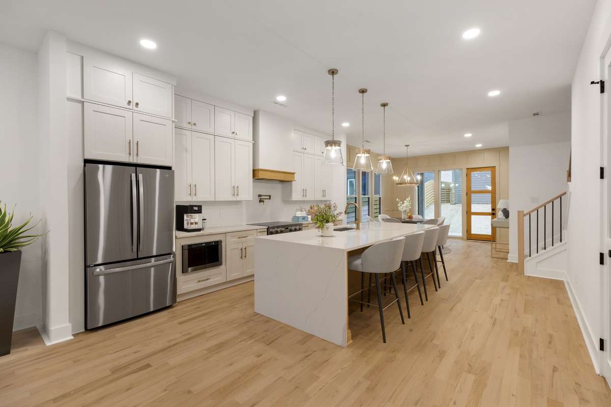 Virtually staged photo of kitchen