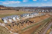 Aerial view of townhome community