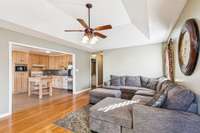 Living room open to kitchen