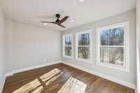 3rd bedroom. with ceiling fan and recessed lighting.