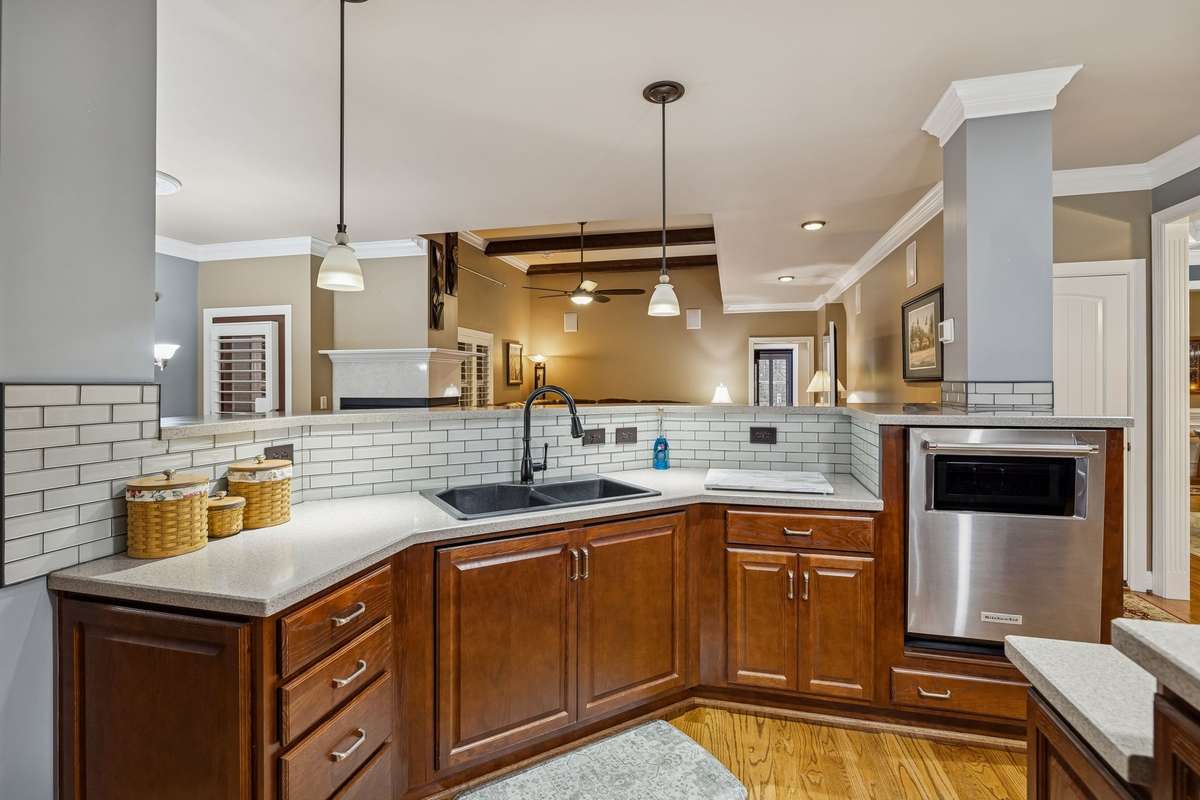KItchen sink area overlooks the living room and breakfast room giving a wonderful open feel!