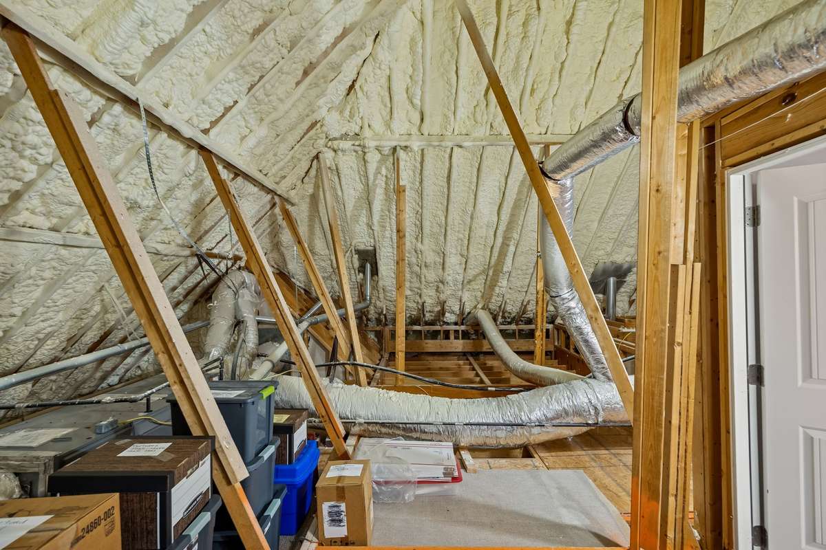 Spray foam attic ceiling!