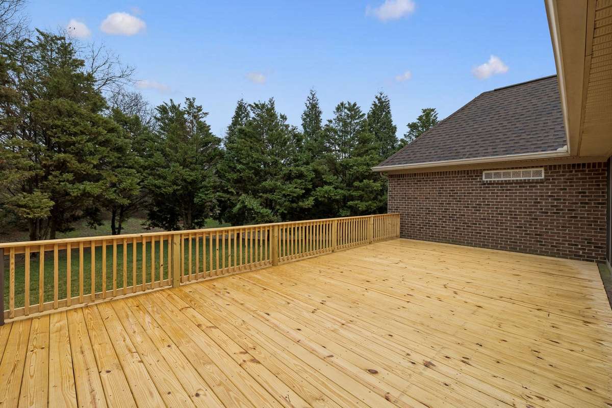 New large back deck!  Enjoy the privacy!!!