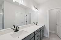 Darlington primary bath. Photo is of similar home, same plan. Colors, interior selections, elevations and upgrades may vary.