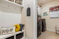 Mud room and laundry area