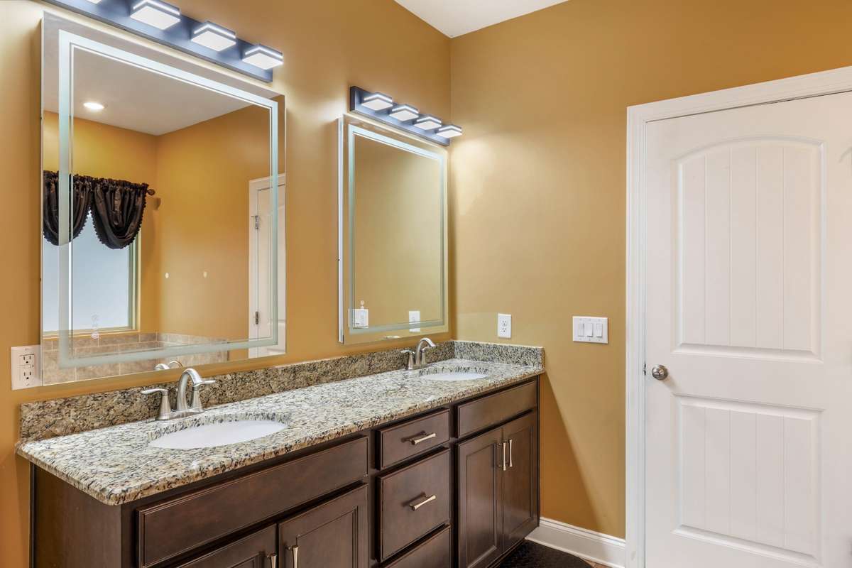 Double vanity.