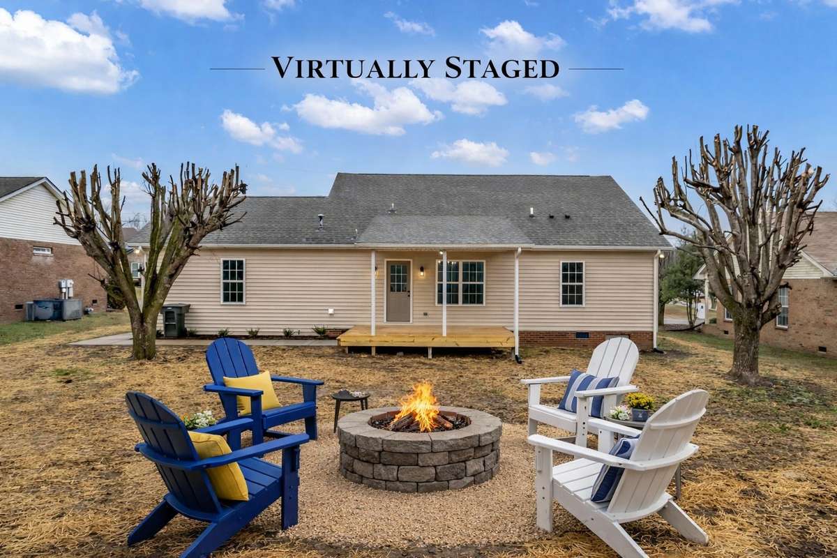 Spacious backyard -- build your fire pit - spring is coming or pool for summer.