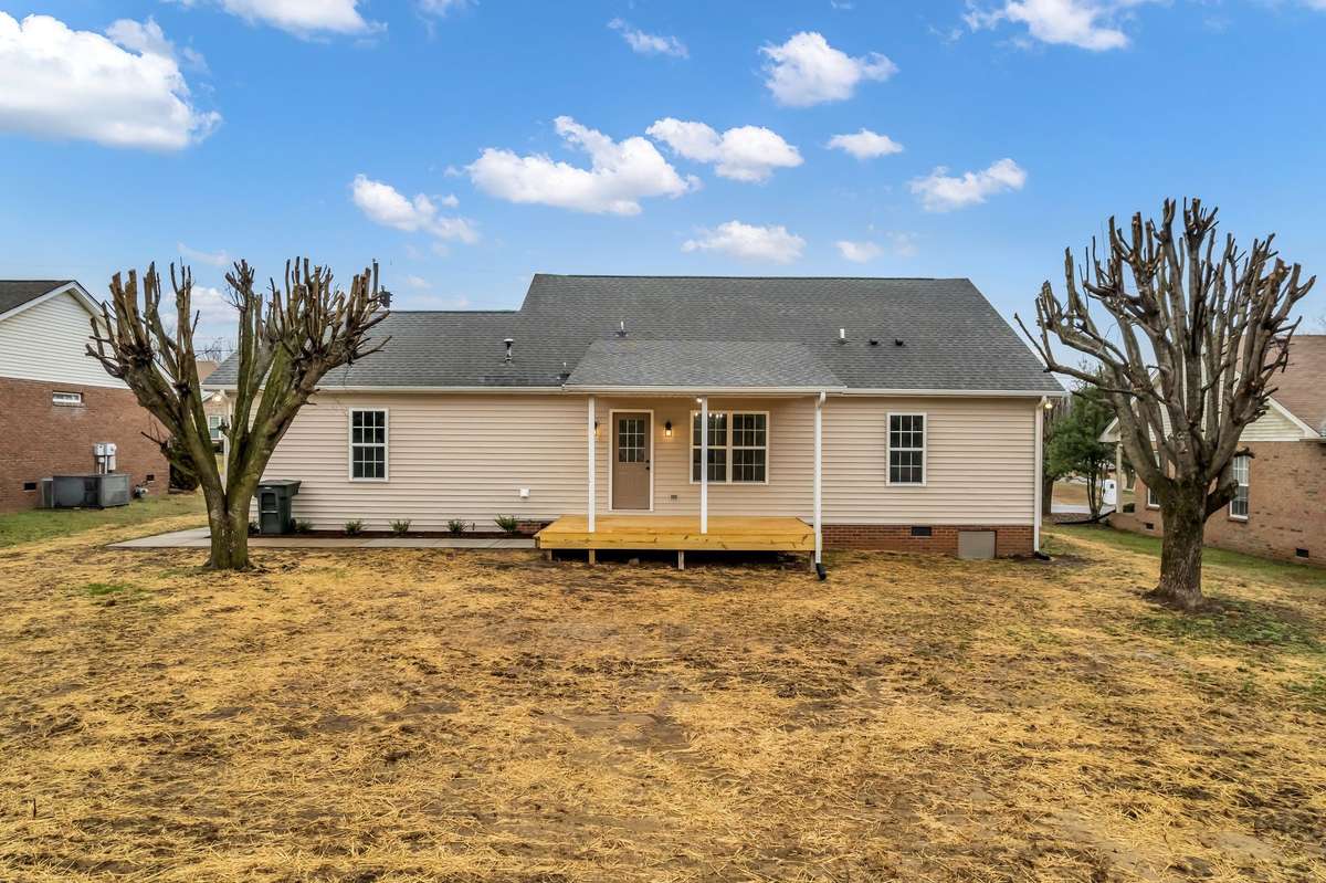 Spacious backyard with room for gatherings, pets, and future outdoor living.