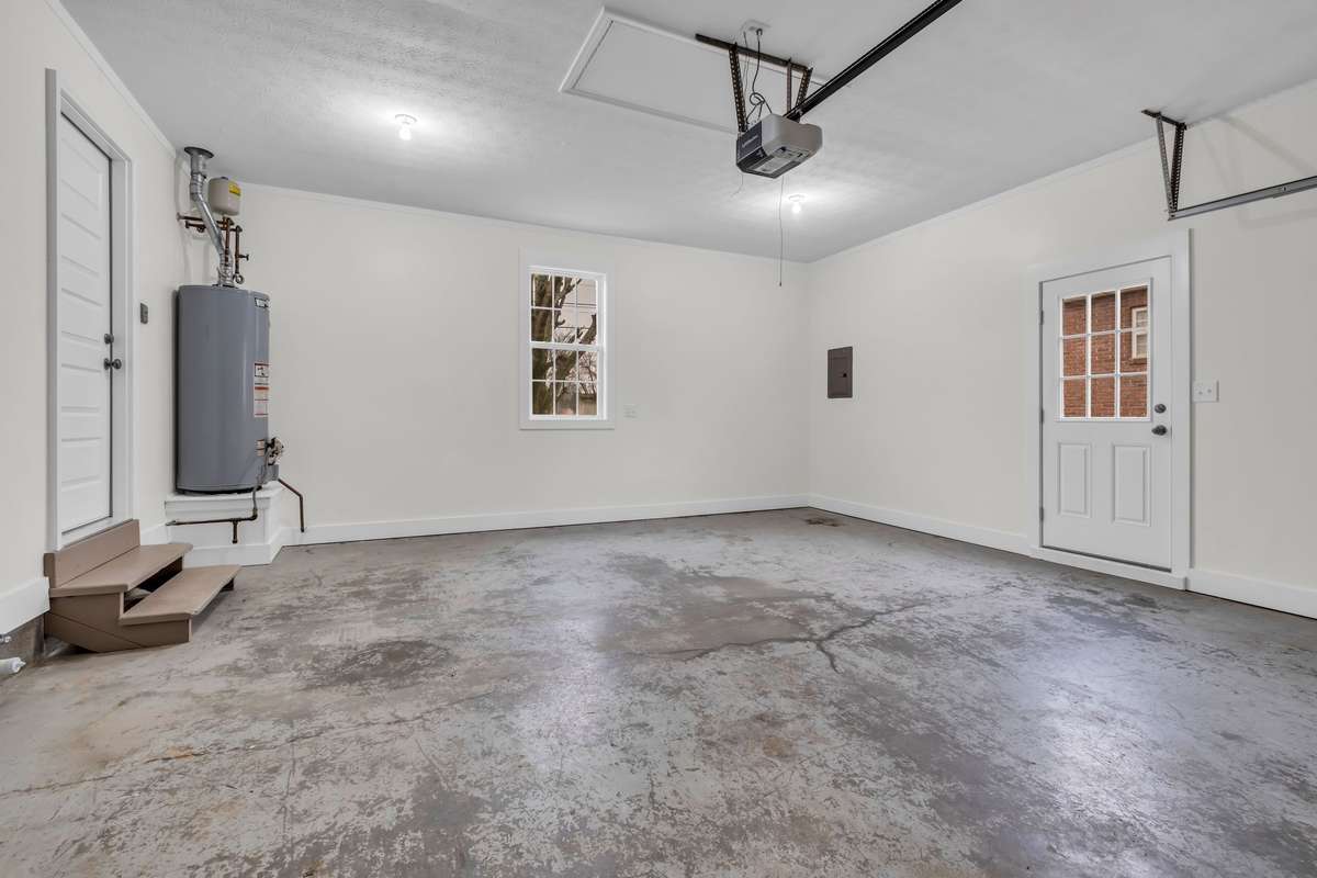 Spacious garage...