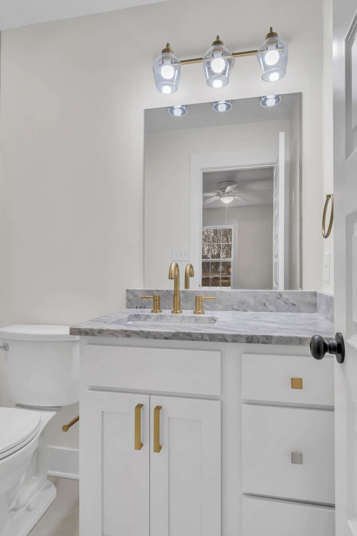 Modern gold finishes.