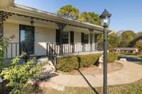 View of front porch with all the trim work