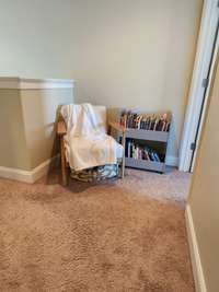 Reading nook at the top of the stairs