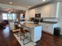 Kitchen island with additional seating
