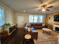 Spacious living room with beautiful large windows