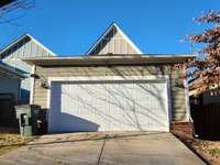 Exterior rear entry garage