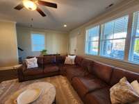 Living room's view of the front door