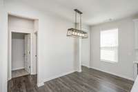 Dedicated dining space off of your kitchen.  **All photos are of a previously constructed Covington floorplan.**