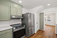 New stainless stove and refrigerator