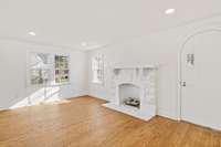 Original fireplace with gas logs-ready for those chilly nights