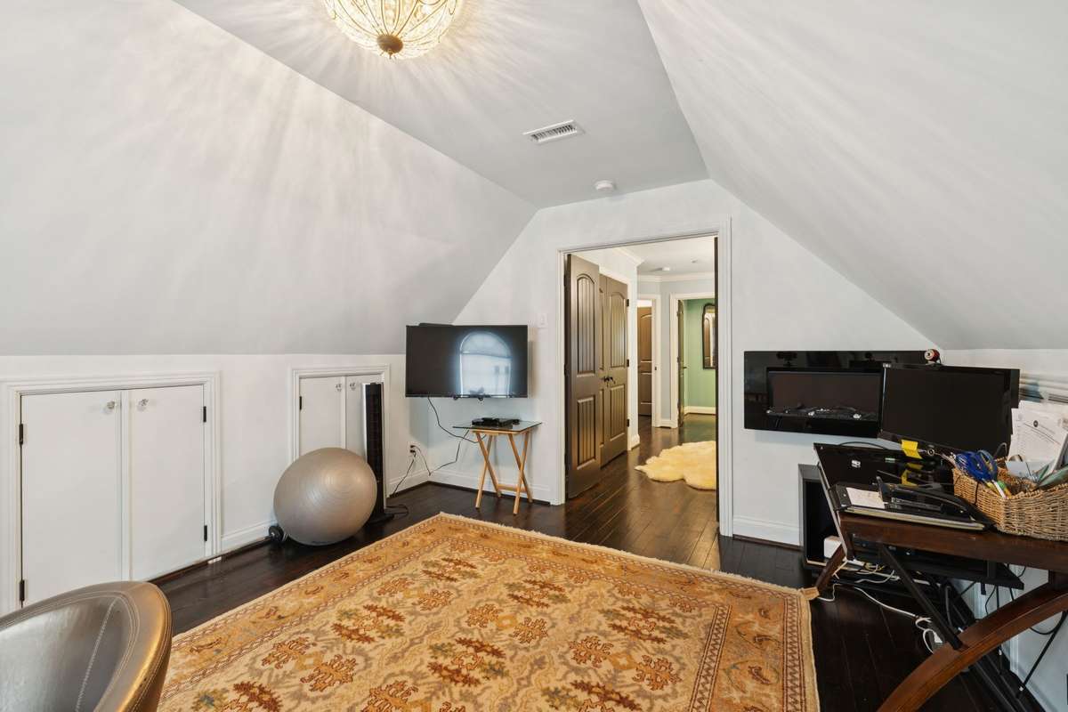 Built-in wall fireplace. The possibilities for this room are endless.