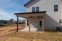 EXAMPLE>>>Covered Patio with a Ceiling Fan! Great For Enjoying the Outdoors!
