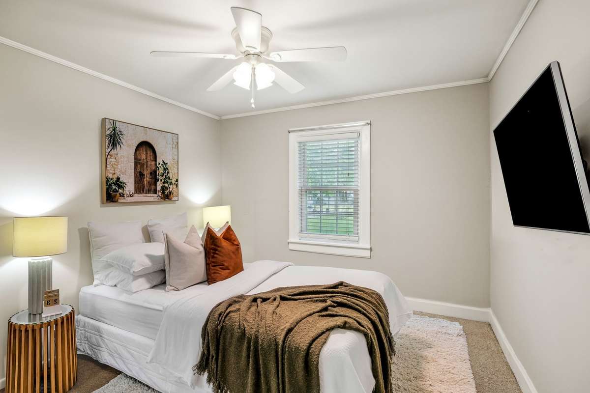 Room is virtually staged