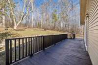 Wrap around porch newly stained.