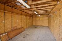 Inside of storage shed.