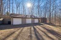 3 car detached garage.