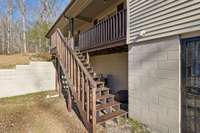 Staircase to front door.