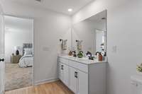 Upstairs Owner's Suite 
(photos are of a staged model home)