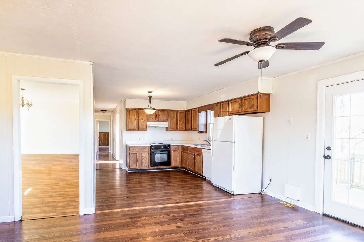 Living room open to kitchen