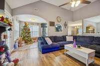 Living room with easy access to the dining area and kitchen, making everyday living and gatherings effortless.