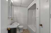 There’s even a full bath downstairs.