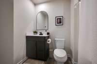 2 Full Bathrooms and 1 Half Bathroom