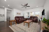 Spacious living area overlooking the backyard!