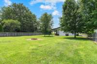Spacious, fenced-in backyard