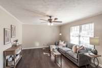 Exceptionally spacious living room offering endless layout possibilities to suit any lifestyle or furniture arrangement.